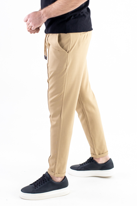 Pantaloni crem lungi casual [2]