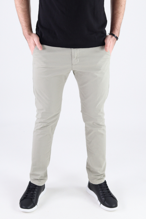 Pantaloni lungi casual bumbac tortora [6]