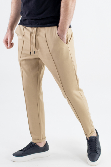 Pantaloni crem lungi casual [3]