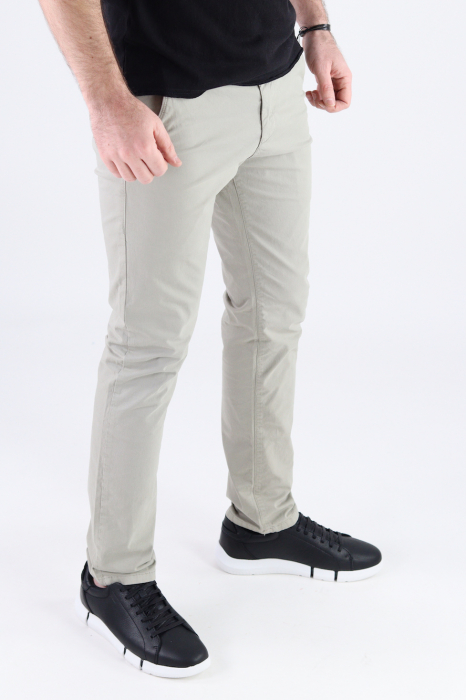 Pantaloni lungi casual bumbac tortora [2]