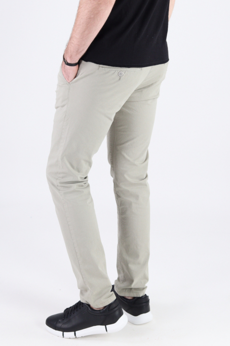 Pantaloni lungi casual bumbac tortora [5]
