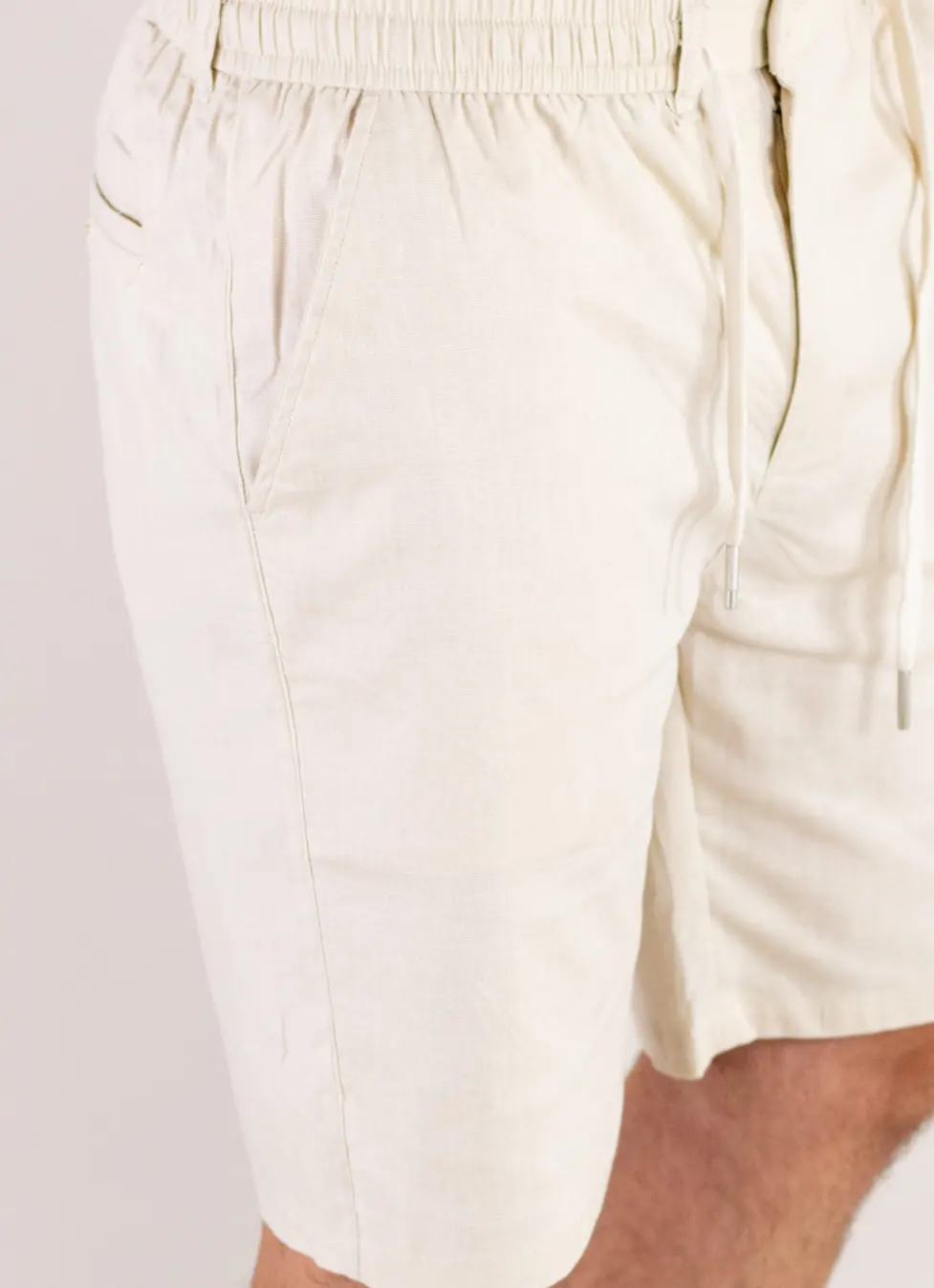 Pantaloni scurti crem din bumbac [6]