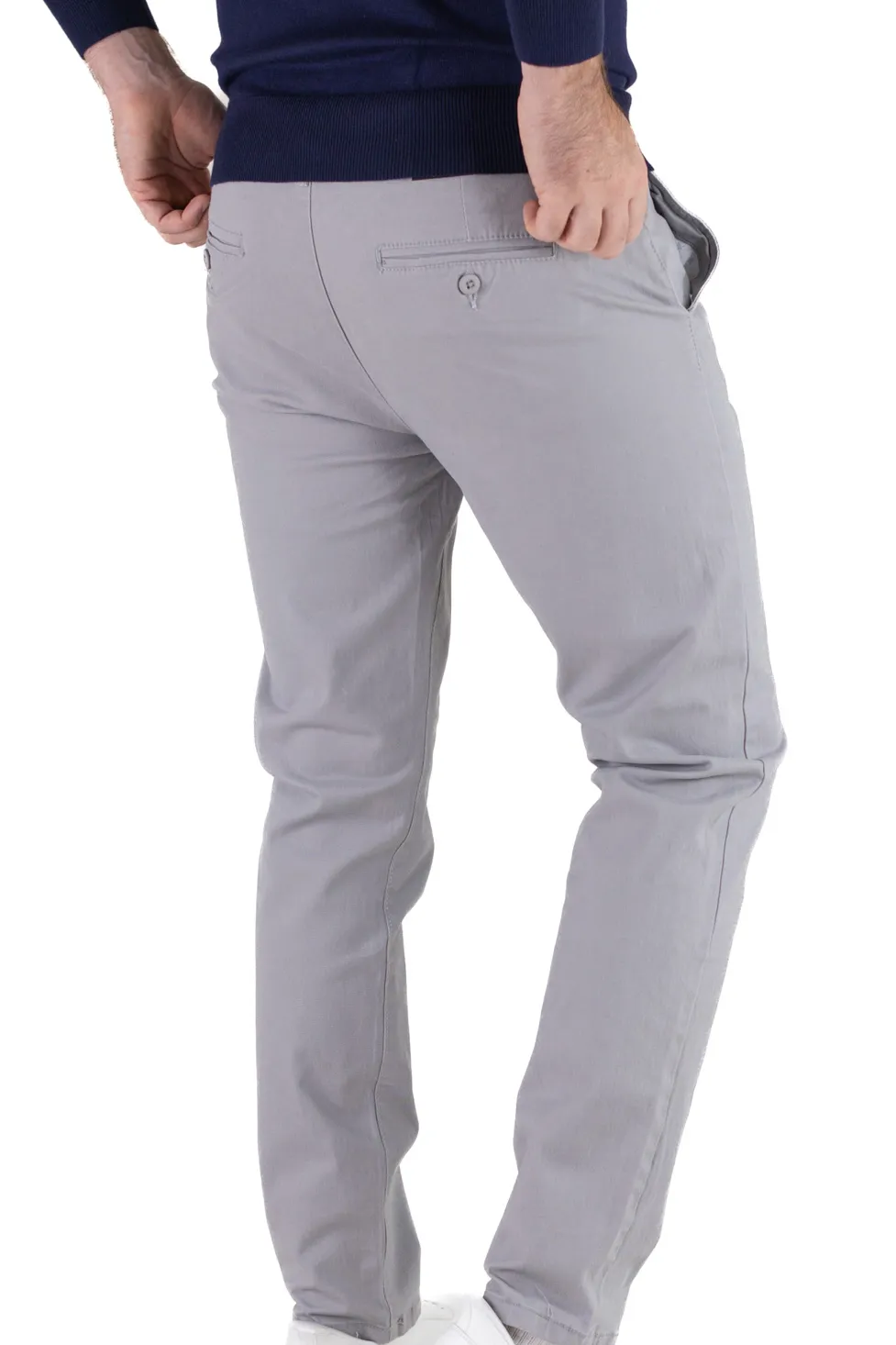 Pantaloni bărbați chino groși gri [4]