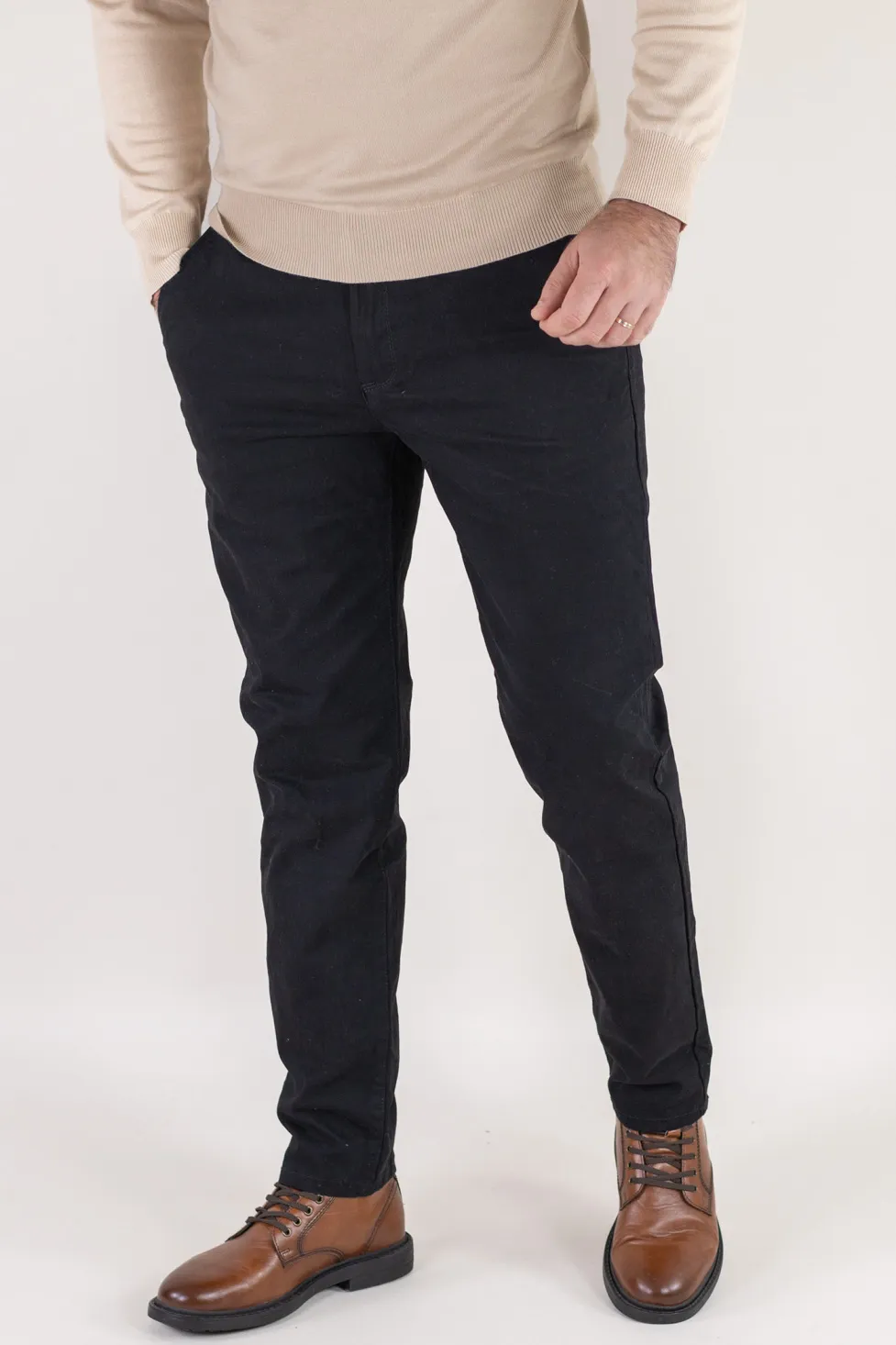 Pantaloni bărbați chino groși negri [2]