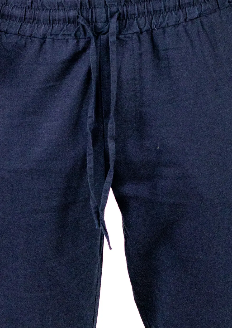 Pantaloni Bărbați In și Bumbac, Regular Fit, Talie Elastică cu Șnur, Bej/Cream, Colecția de Vară [6]