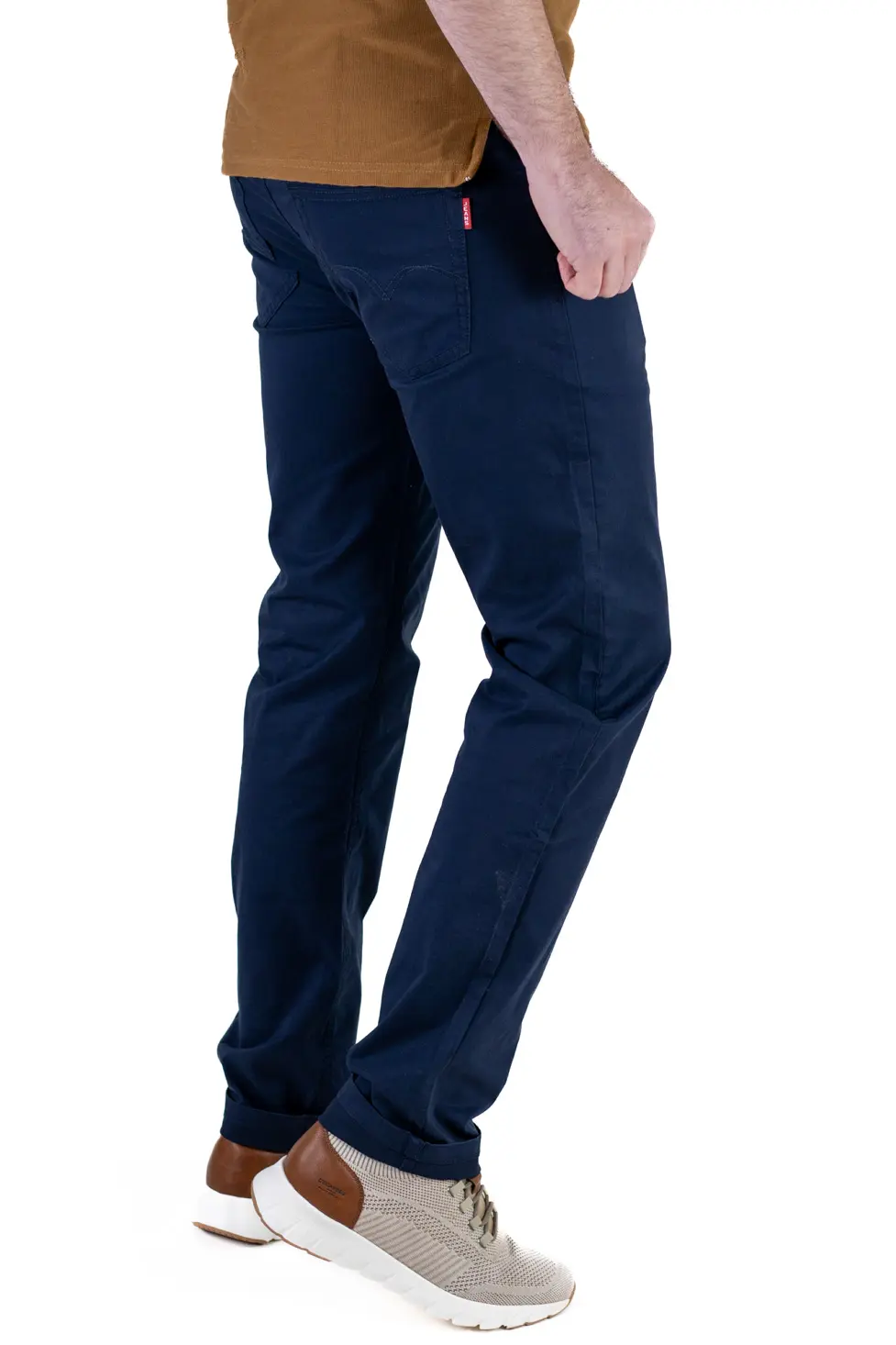 Pantaloni casual barbati - Navy Blue, Regular Fit [2]