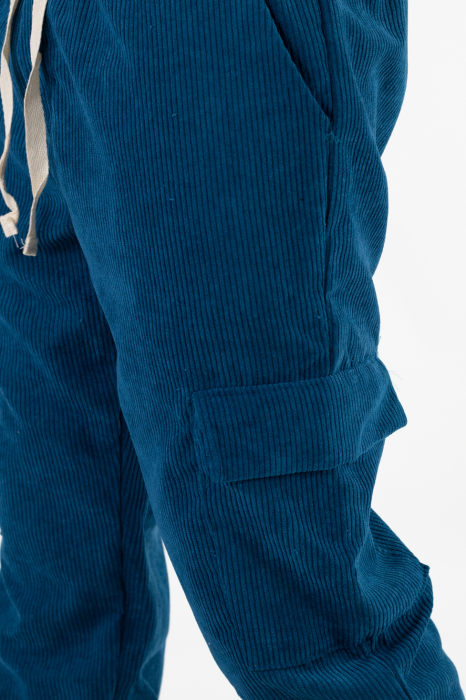 Pantaloni barbati cargo reiati bleumarin [10]