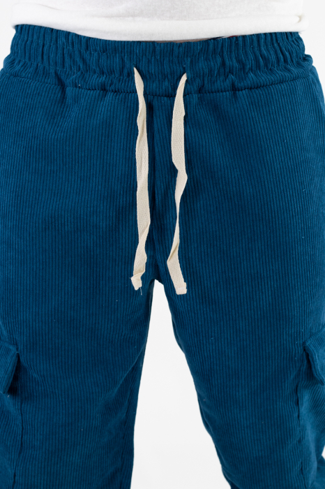 Pantaloni barbati cargo reiati bleumarin [12]