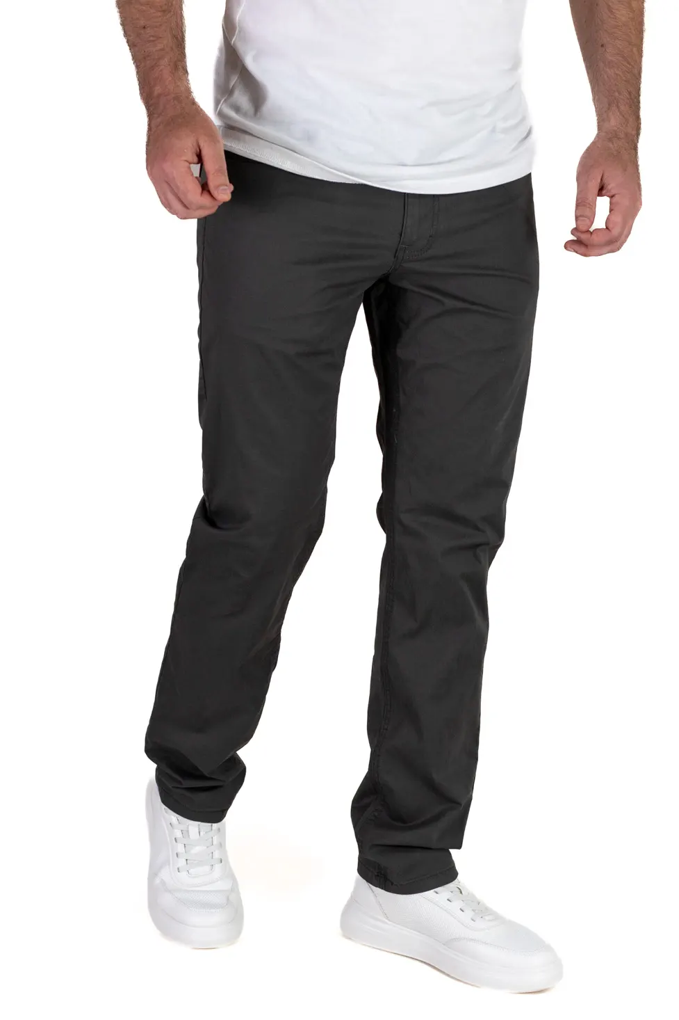 Pantaloni casual barbati - negri, Regular Fit [2]