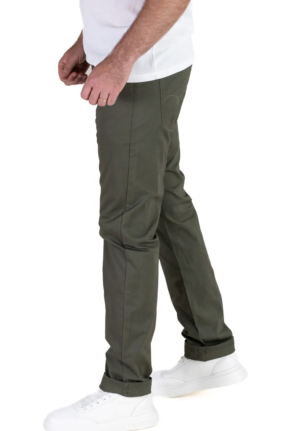 Pantaloni casual barbati - verzi, Regular Fit [8]