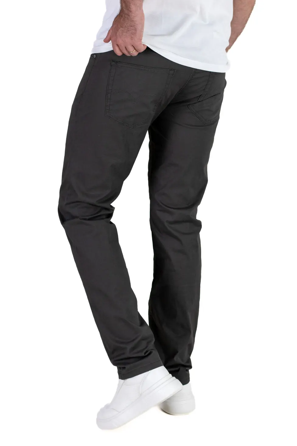 Pantaloni casual barbati - negri, Regular Fit [4]