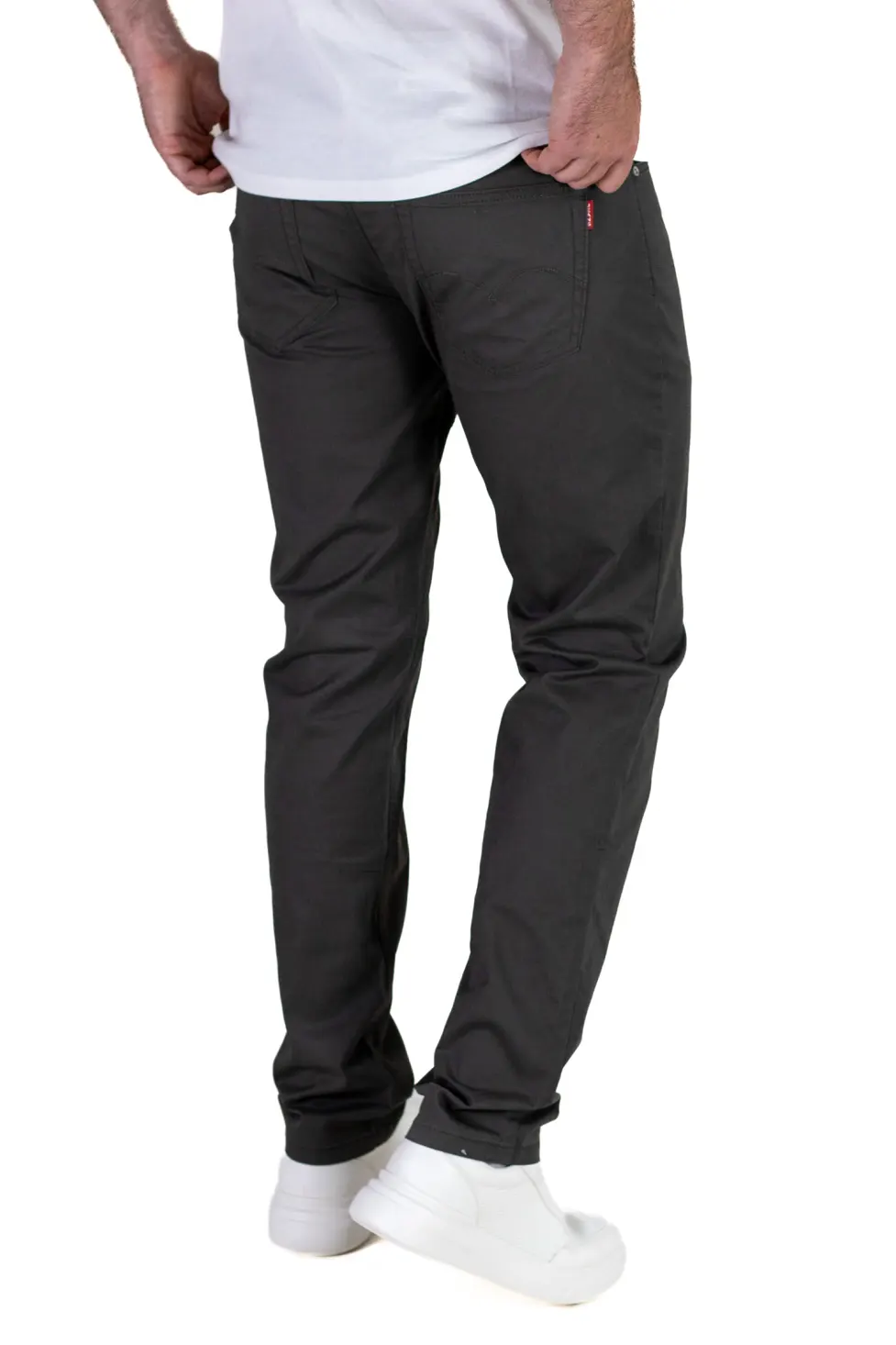 Pantaloni casual barbati - negri, Regular Fit [5]