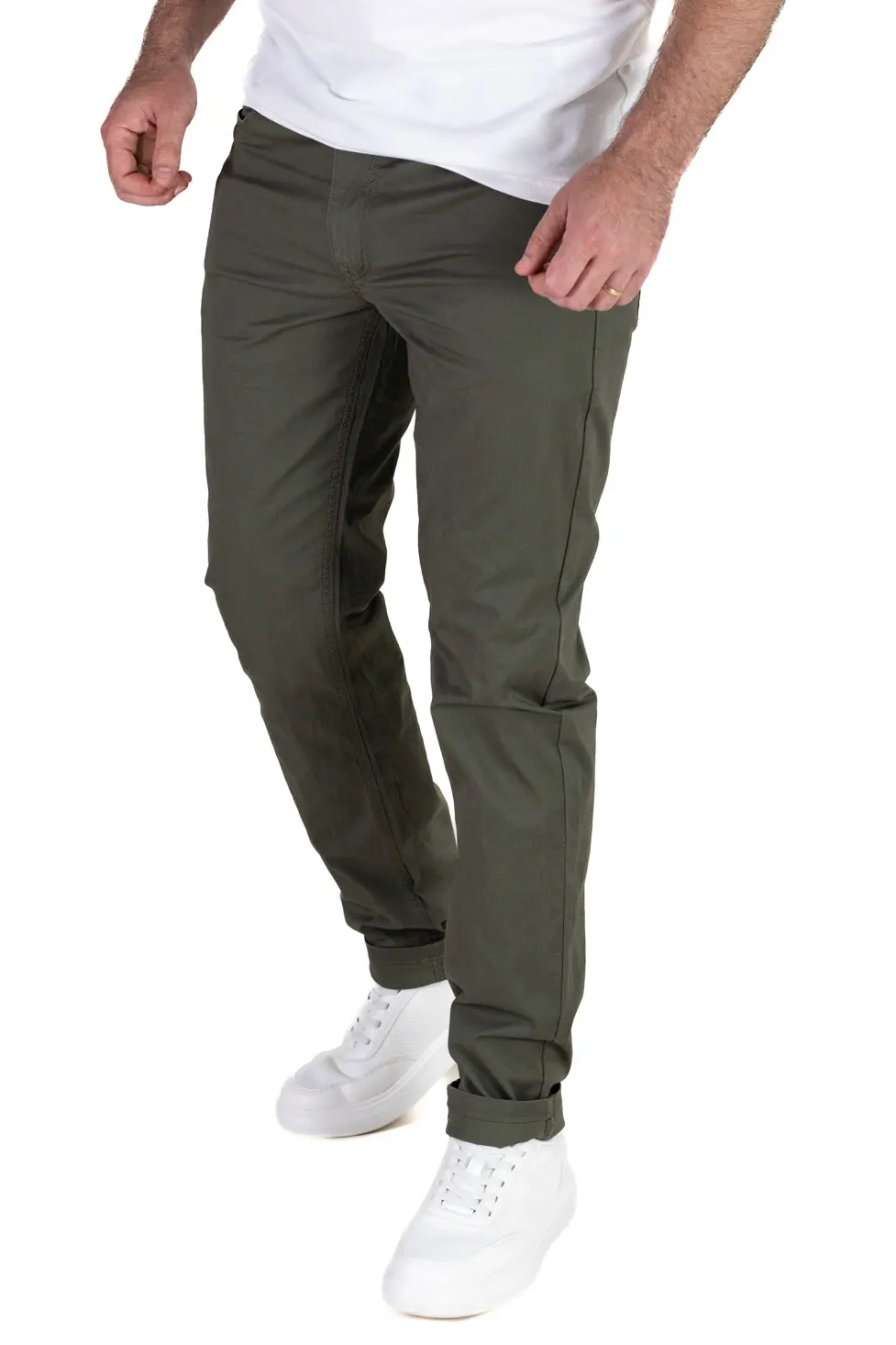 Pantaloni casual barbati - verzi, Regular Fit [7]
