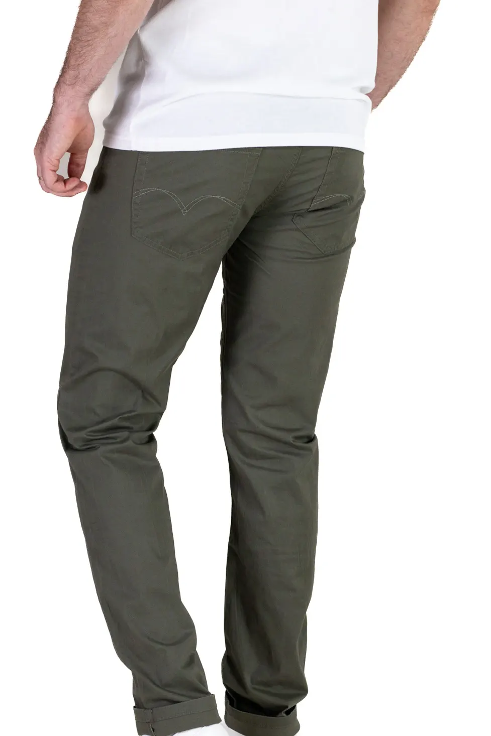 Pantaloni casual barbati - verzi, Regular Fit [9]