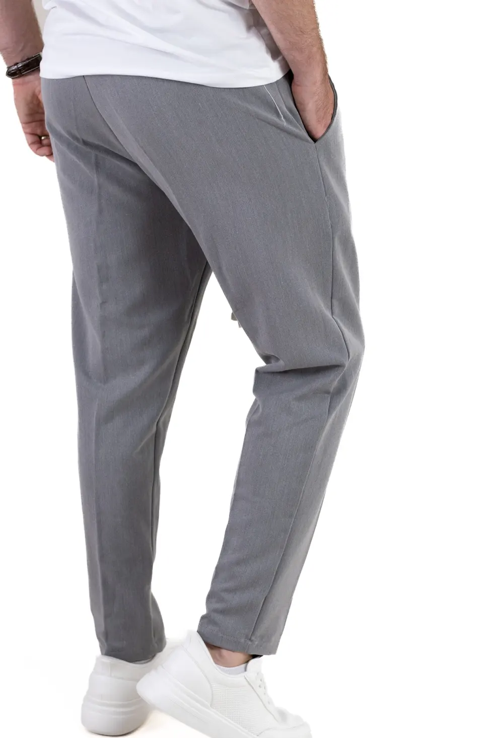 Pantaloni conici smart-casual gri [6]
