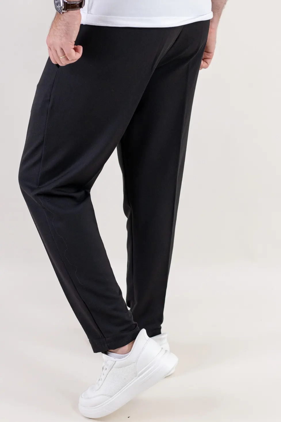 Pantaloni conici smart-casual negri [2]