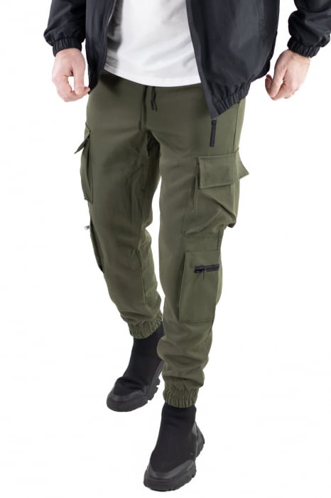 Pantaloni verzi cu buzunare cargo [6]