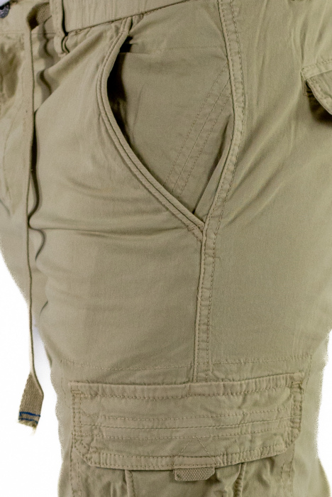 Pantaloni verde ghimbir cu buzunare slim fit [5]