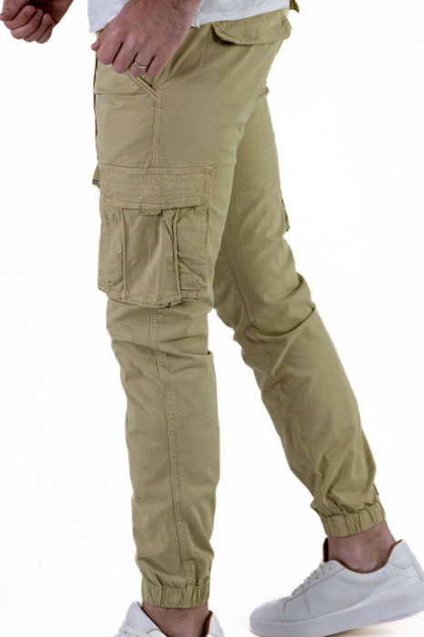 Pantaloni verde ghimbir cu buzunare slim fit [9]