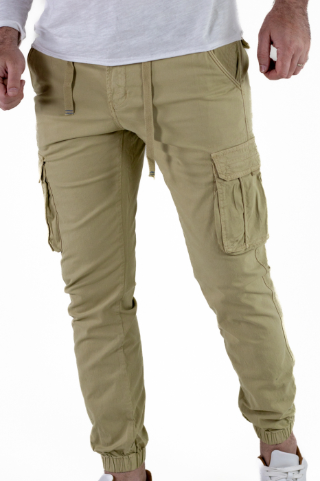 Pantaloni verde ghimbir cu buzunare slim fit [7]
