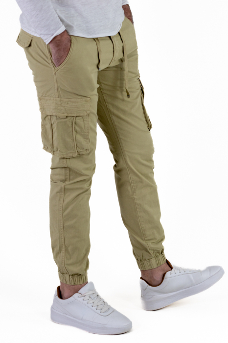 Pantaloni verde ghimbir cu buzunare slim fit [2]