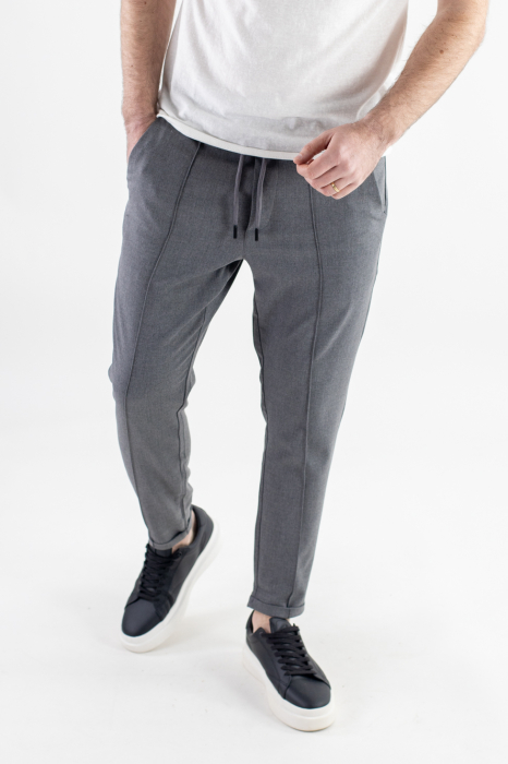 Pantaloni gri lungi casual [5]