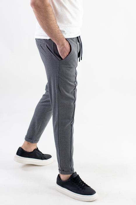 Pantaloni gri lungi casual [3]