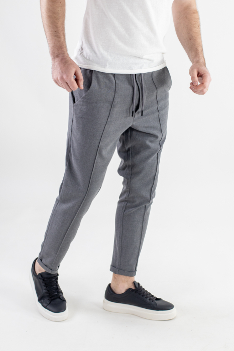 Pantaloni gri lungi casual [2]