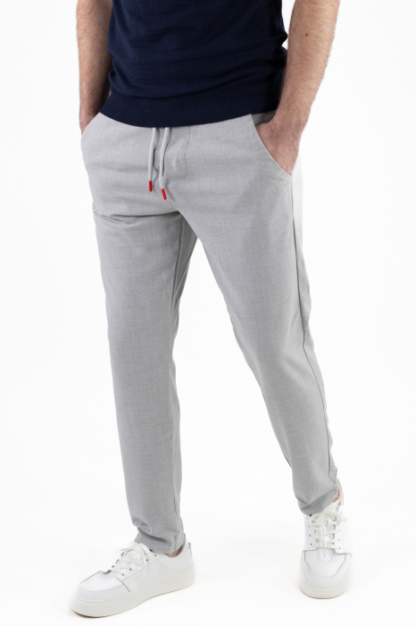 Pantaloni simpli gri casual [6]
