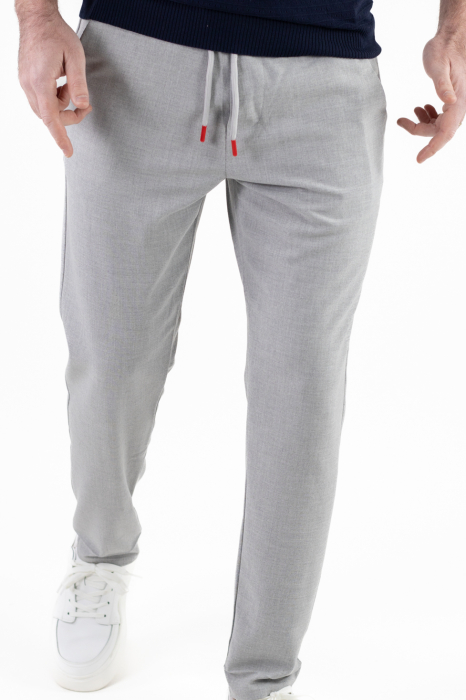 Pantaloni simpli gri casual [8]