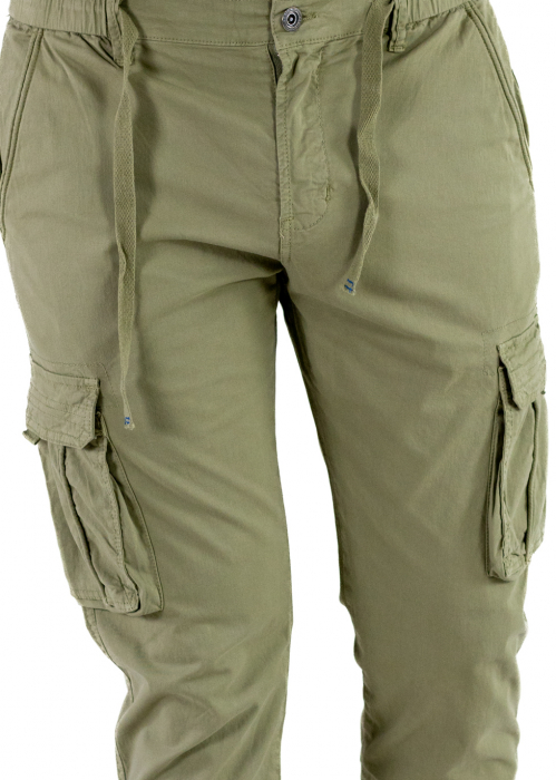 Pantaloni verde mar cu buzunare slim fit - confort [8]