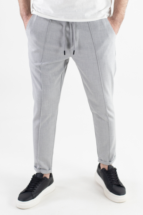 Pantaloni gri deschis lungi casual [7]