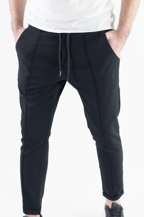 Pantaloni negri lungi casual [9]