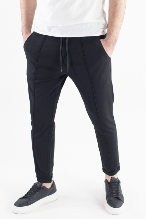 Pantaloni negri lungi casual [5]