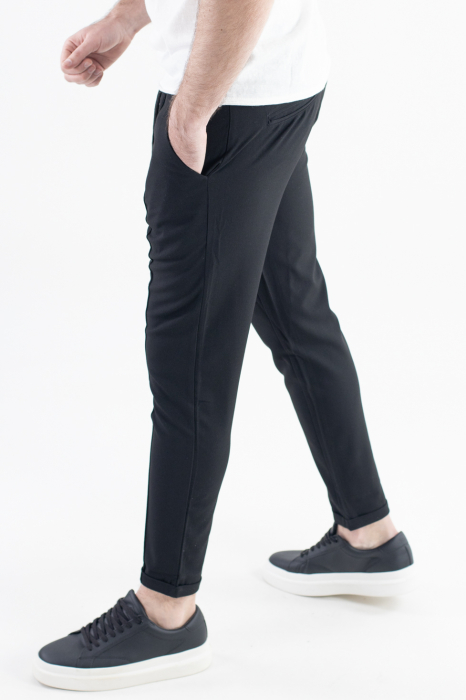 Pantaloni negri lungi casual [6]