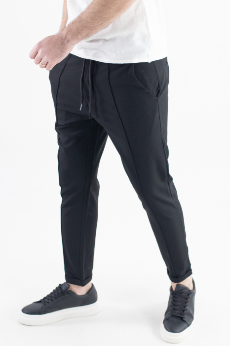 Pantaloni negri lungi casual [3]