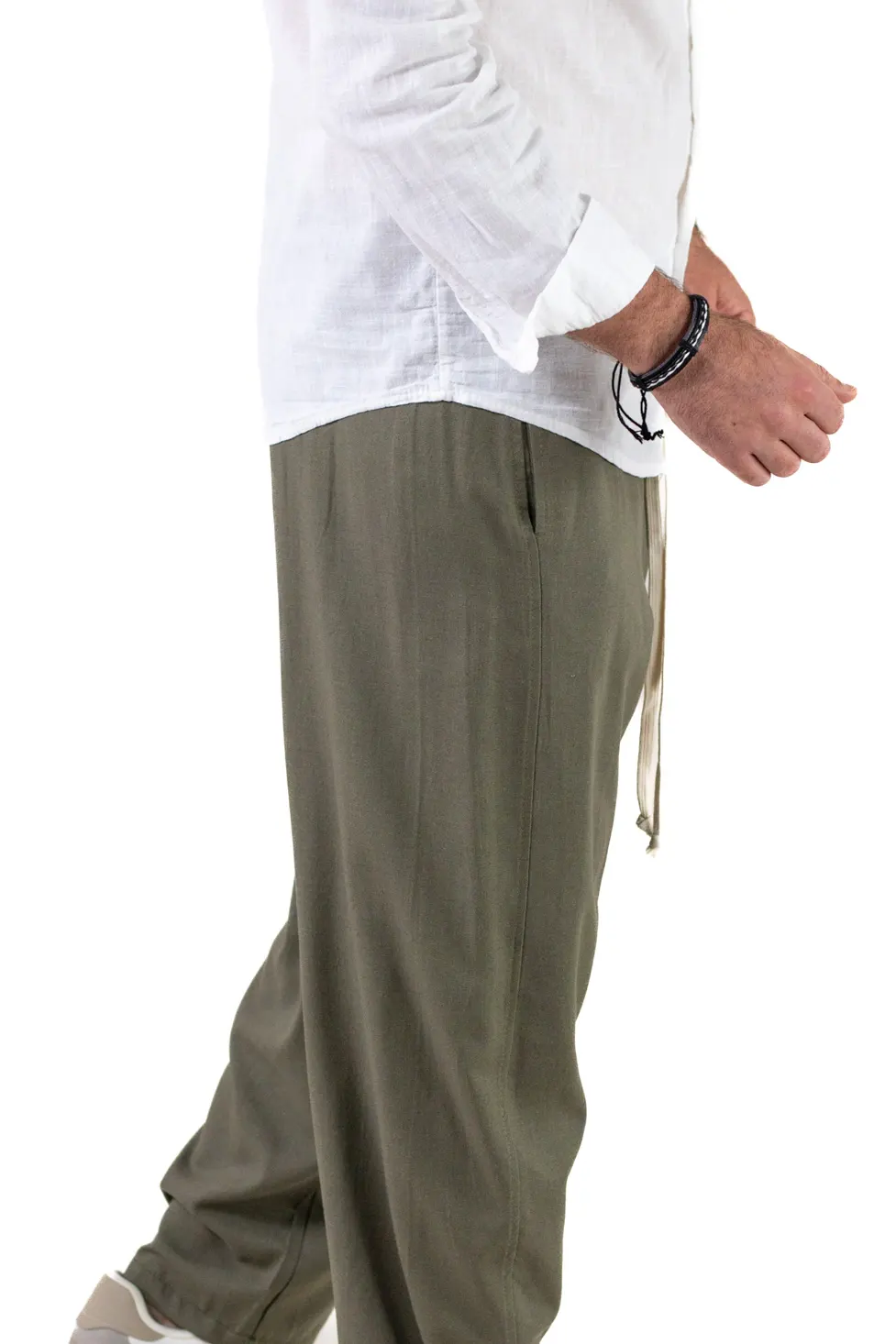 Pantaloni lejeri de vara din in și vâscoză pentru bărbați [5]