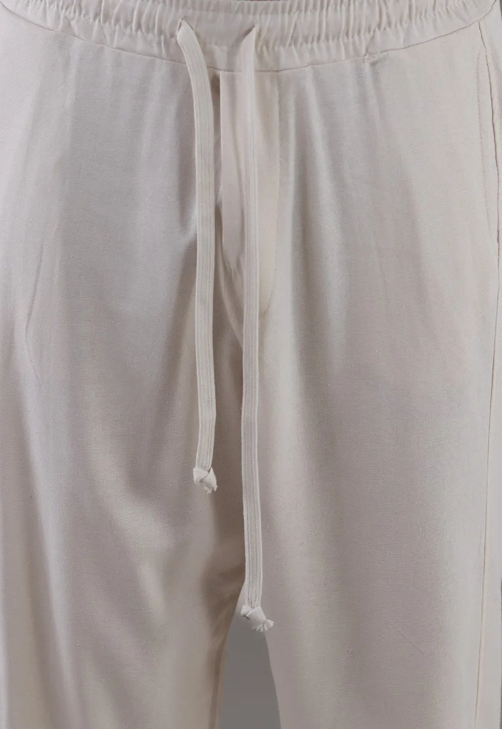 Pantaloni crem lejeri de vara din in și vâscoză pentru bărbați [8]