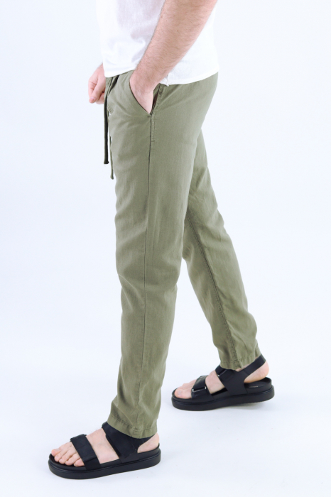 Pantaloni lungi kaki din in [3]