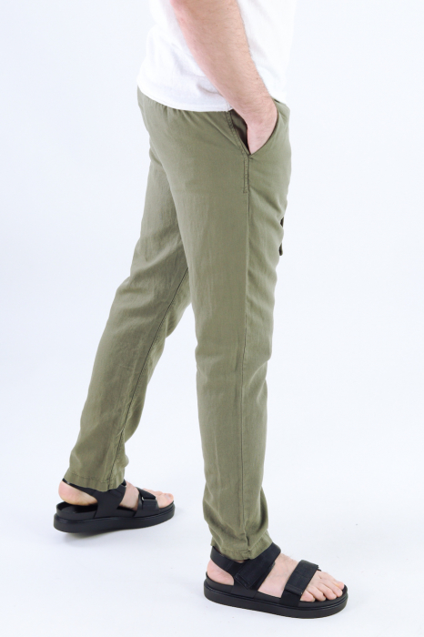 Pantaloni lungi kaki din in [2]