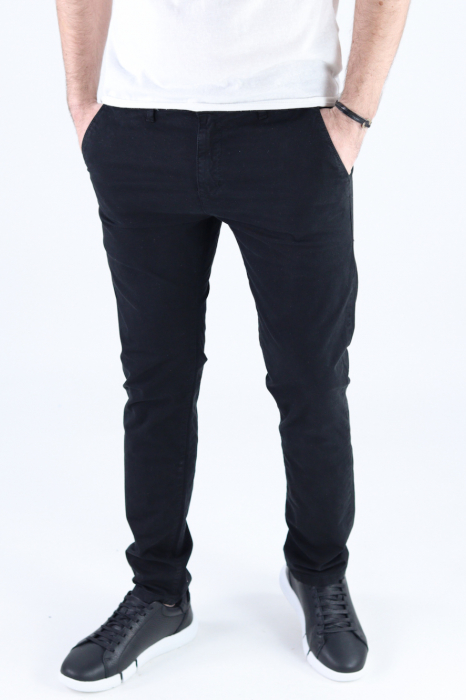 Pantaloni negri lungi casual bumbac [3]