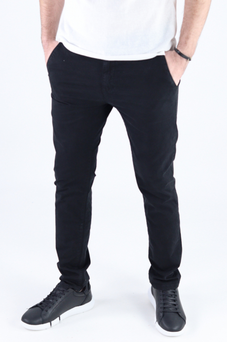 Pantaloni negri lungi casual bumbac [7]