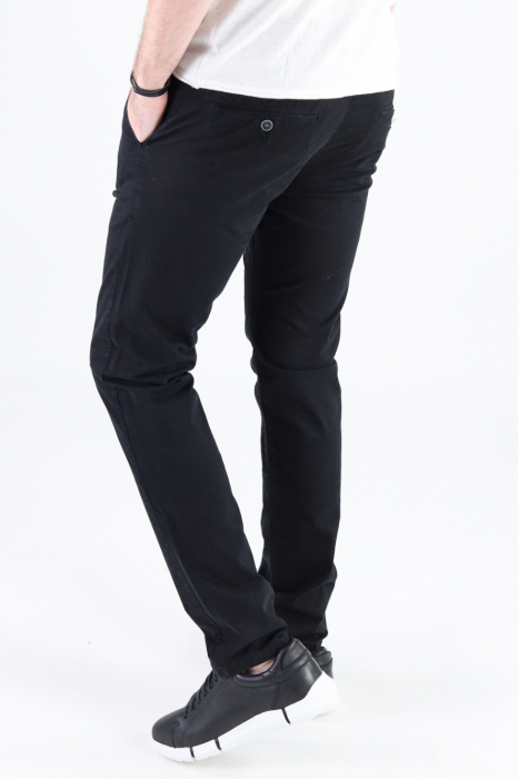 Pantaloni negri lungi casual bumbac [5]