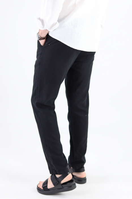 Pantaloni lungi negri din in [6]