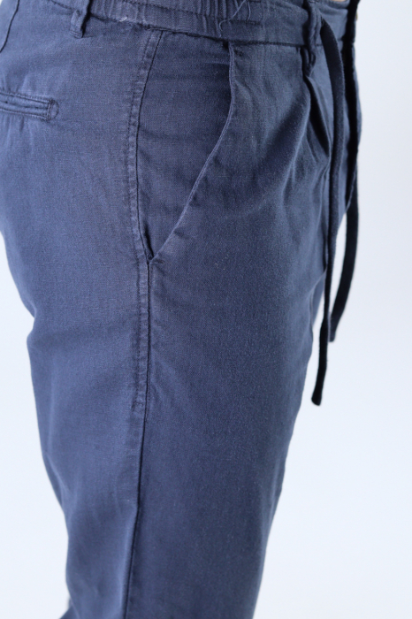 Pantaloni lungi din in bleumarin [8]