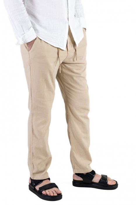 Pantaloni lungi din in regular fit bej [5]