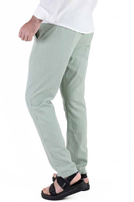 Pantaloni lungi din in regular fit verde mentă [6]