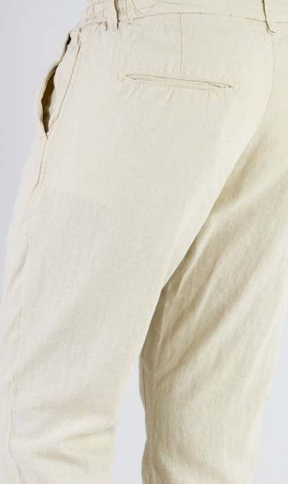 Pantaloni lungi din in regular fit crem [8]