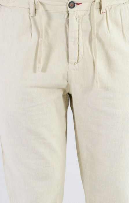 Pantaloni lungi din in regular fit crem [7]