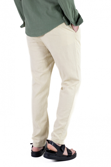 Pantaloni lungi din in regular fit crem [4]